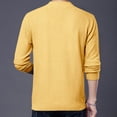 thumbnail image 2 of Akiihool Men'S Cardigan Sweaters Big and Tall Men's Cardigan Sweaters Full Zip Up Stand Collar Button Cable Knit Black Sweater Pockets (Yellow,3XL), 2 of 5