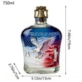 thumbnail image 2 of 250th Anniversary Whiskey Bottle, USA Patriotic Commemorative Whiskey Glass for Father's Day, Liquor Gift, 2 of 5