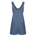 thumbnail image 4 of Styesk Shorts pour Femmes Mode Été Solide Poche Décontractée Combinaison Sans Manches, 4 of 7