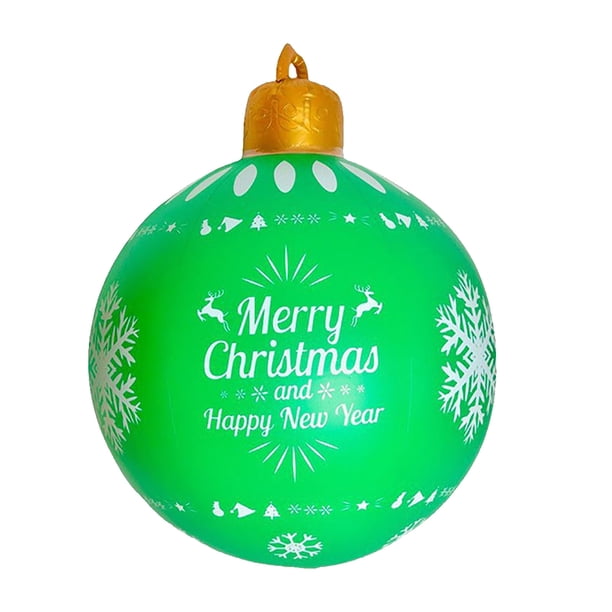 Bolas Inflables de Decoración Navideña de 60 Cm de Pvc, Resistentes a La Intemperie, para Decorar El Porche y El Jardín | Diseño de Papá Noel | Artículos para Fiestas Al Aire Libre, Decoración Navide
