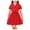 Red, variant on BLVB Girl's Clothing Set 2 Piece Outfits Short Sleeve Double Breasted Blazer Tops with Pleated Skirt Set for Party