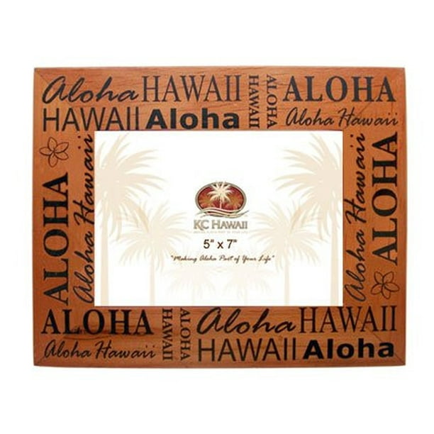 Aloha Hawaii Wood Picture Frame 5" X 7"