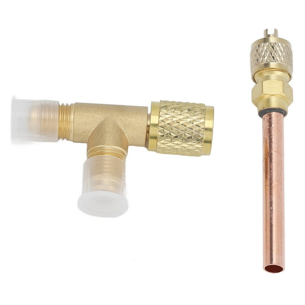 Tee de acceso de acoplador rápido, adaptador en T SAE de 1/4 pulg. Adaptador en T SAE Adaptador en T con núcleo de válvula Diseño aerodinámico
