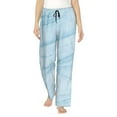 thumbnail image 2 of Lsque Blue Marble Print Women's Pajama Pants, Lounge Pant - Comfortable Home Wear,Elastic Waistband, Stylish Design-Medium, 2 of 9