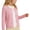 Pink, variant on Girls' Uniforms Cardigan Long Sleeve Ribbed Knit Crew Neck Lightweight Button Down Shirt School Kids Student Outerwear Top Size 80-130 Purple