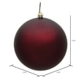 thumbnail image 2 of Vickerman 2.75" Burgundy Matte Ball Ornament, 12 per Bag, 2 of 5