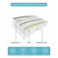 thumbnail image 5 of Green Pink Stripes Summer Quilt Set Full Size,Soft Microfiber Quilted Bedding Set with 2 Pillow Shams,Gradient Geometric Smear Art Paint Lightweight All Season Bedspread Coverlet for Bedroom 78"x90", 5 of 6