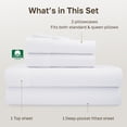 thumbnail image 4 of California Design Den 400 Thread Count 100% Cotton Sateen Queen Sheet Set - White, 4 of 9