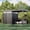 Gray 14x7 FT, variant on 8x10 FT Outdoor Storage Shed, Large Garden Tool Metal Shed with Sloping Roof and Lockable Door, Modern Utility Storage Sheds for Lawn Garden Patio Backyard, Gray