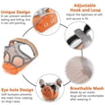 thumbnail image 3 of Short Snout Dog Muzzle, Breathable Mesh Anti Biting Chewing and Barking Muzzle(Orange-Grey), 3 of 5