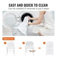 thumbnail image 5 of VEVOR White Stretch Spandex Chair Covers - 12 PCS  Folding Kitchen Chairs Cover  Universal Washable Slipcovers Protector  Removable Chair Seat Covers  for Wedding Party Dining Room Banque, 5 of 5