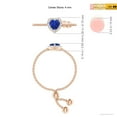 thumbnail image 4 of ANGARA Natural Heart-Shaped Sapphire Bolo Ring with Diamond Halo in 14K Rose Gold for Women (Size-4mm) | September Birthstone, Anniversary, Jewelry Gift for Women | Natural Blue Sapphire Ring, 4 of 9