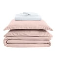 thumbnail image 5 of Truly Calm Antimicrobial Blush/White 7-Piece King Bed in a Bag, Solid Casual themed, Adult Bedding, OEKO-TEX Certified, 5 of 5