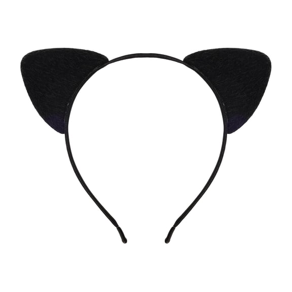 BZCOE Furry Cat Ears Headband,Kitty Ear Costume Accessories for Halloween Women | Soft Plush Black Cat Ears Headband,For Hair Accessories, Party Gift, Hairband, Headwear, Halloween Cosplay Parties