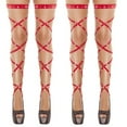 thumbnail image 2 of Women Crystal Long Socks Stocking Mesh Fishnet Black Stocking Socks Hosiery, 2 of 5