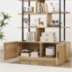thumbnail image 2 of Estantería de Ratán de 71.1" y 5 Niveles – Gabinete con Puertas – Estantería Grande de Madera para Granja – 7 Estantes Abiertos – Almacenamiento Moderno, 2 of 8