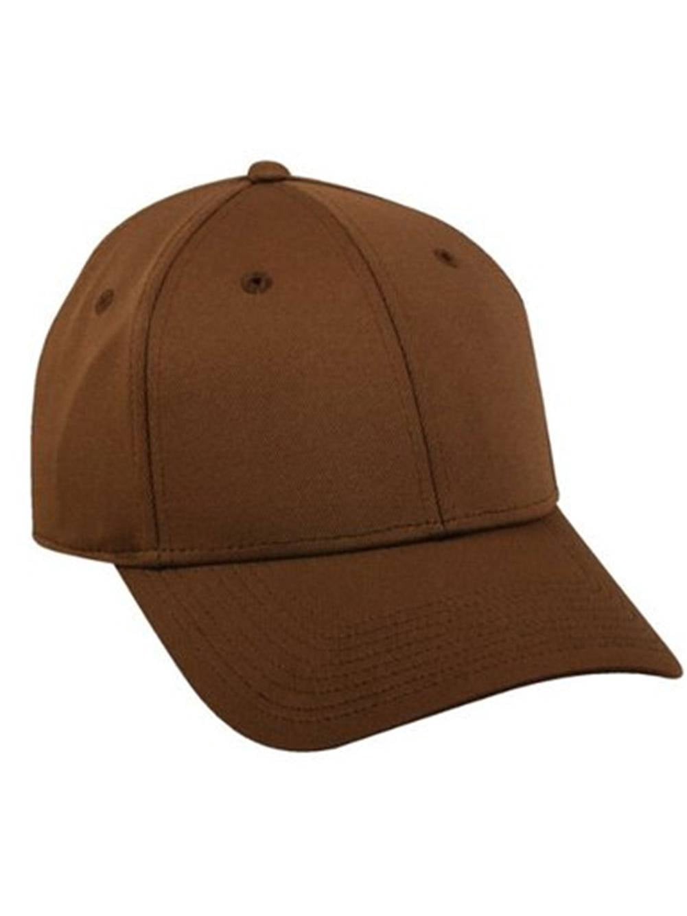 plain brown baseball cap