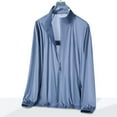 thumbnail image 2 of HaiMao Men Full Zip Sun Protection Jacket Long Sleeve Lightweight Breathable UV Shirts Blue L(L), 2 of 6