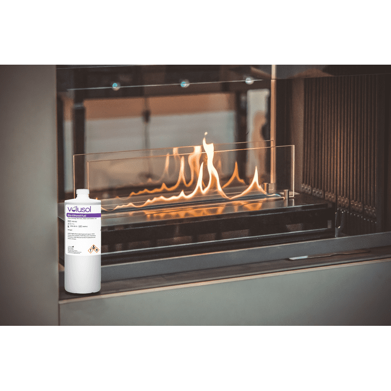 Premium Grade Bio-Ethanol Fireplace Fuel - Clean Burning,  Indoor & Outdoor Fire Pit, Tabletop, and Fireplace Insert Gel - Smokeless,  Ventless (Pack of 16 Half Quarts) by Volusol : Home & Kitchen