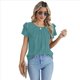 thumbnail image 1 of Blusas Elegantes e Informales para Mujer, Blusas de Trabajo, Camisas de Verano, Trajes de Corta con Cuello Redondo 2025, Verde, Talla M, 1 of 8