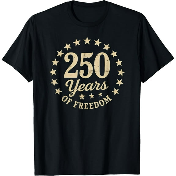 250 Years of Freedom 250th Anniversary USA Flag 4th of July T-Shirt