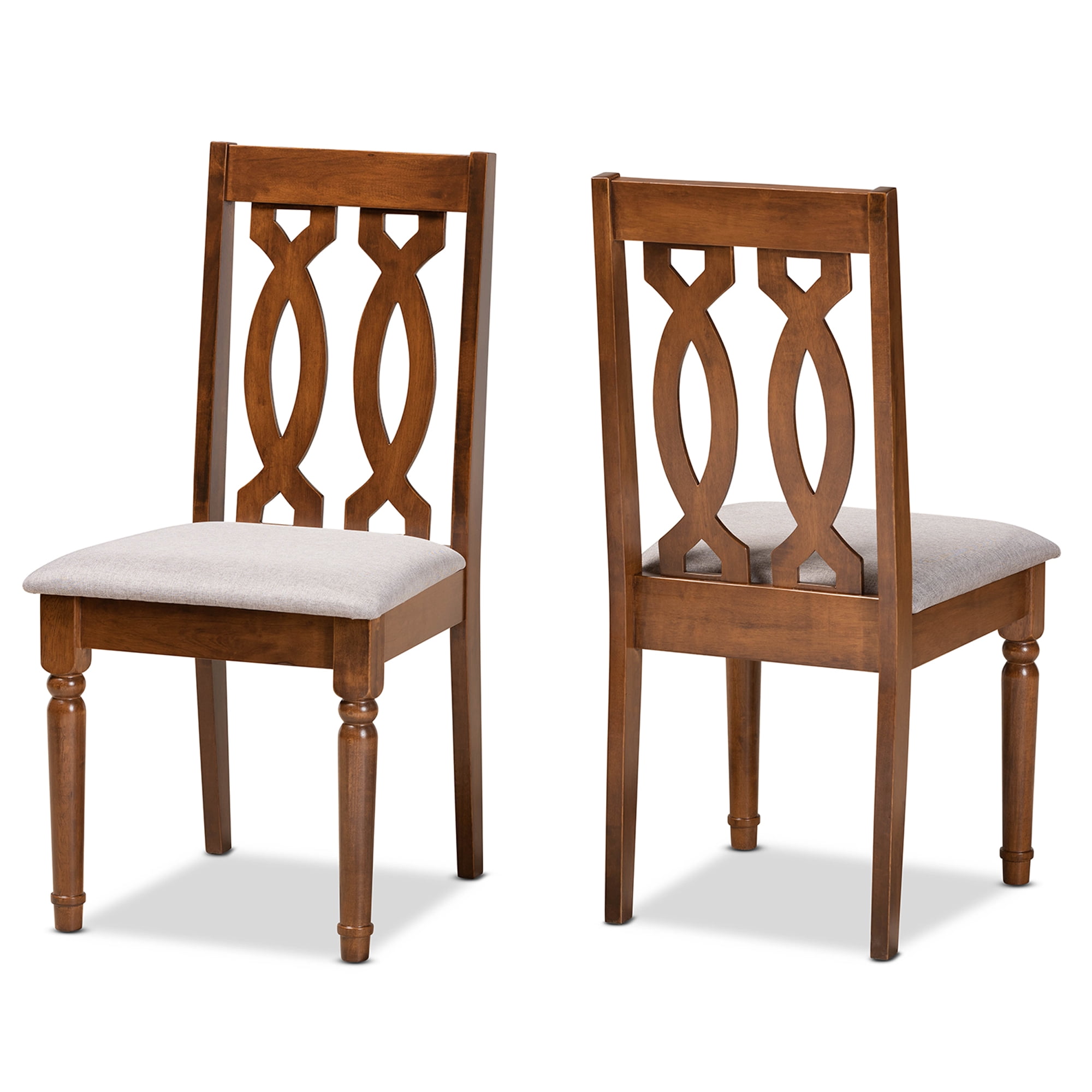 Baxton Studio Cherese Dining Chair, Set of 2, Grey