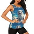 thumbnail image 2 of Fotbe Starry Sky Cloud Bulldog Womens Loose Fit Casual Flowy Slim-Fit Tank Tops Athletic Round Neck Trendy Sleeveless Summer Tops for Gym and Yoga-Large, 2 of 7