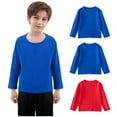 thumbnail image 2 of ZACPNCV 3PC Girls Crewneck Sweatshirts Kids Long Sleeve Shirts Tops Fall Pullover Blue 10-11 Years, 2 of 8