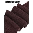 thumbnail image 6 of Deago Women Thigh High Socks Over the Knee Socks Cotton Knit Warm Long Boot Stockings Leg Warmers (Coffee), 6 of 8