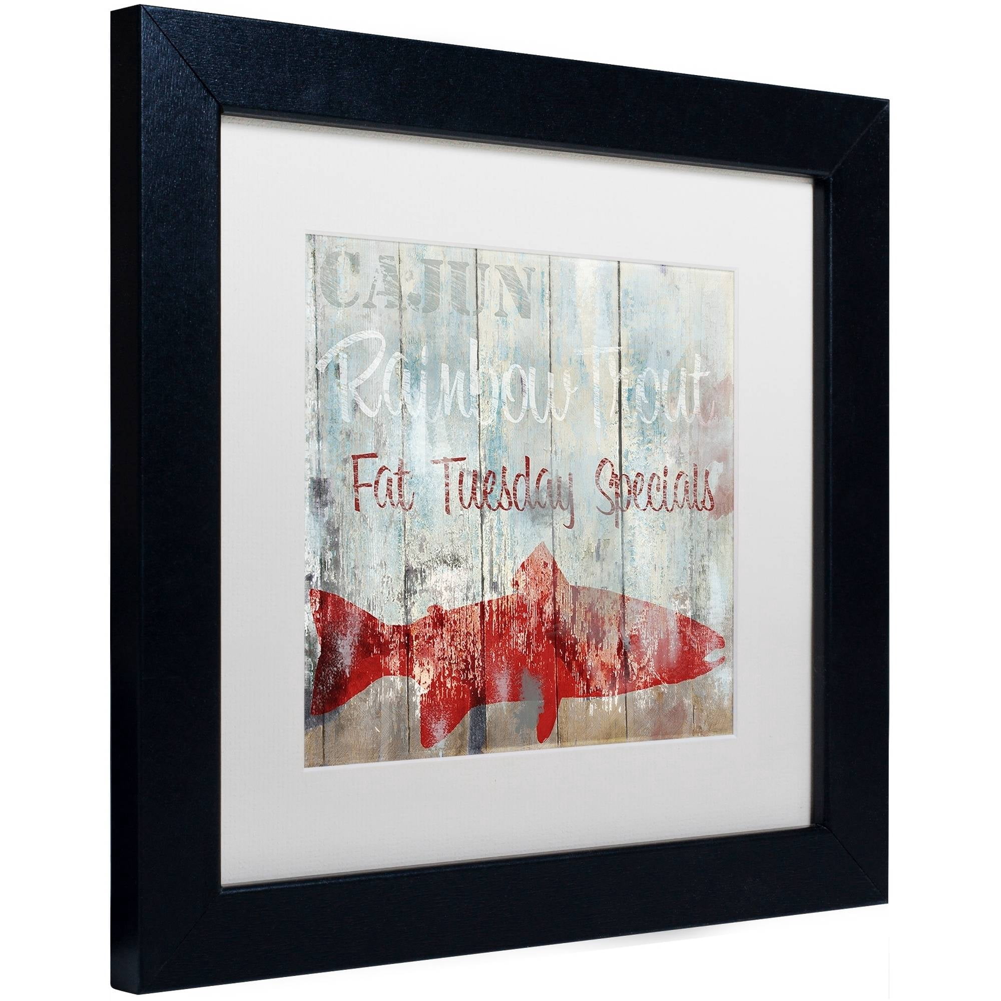 Trademark Fine Art "New Orleans Seafood III" Canvas Art by Color Bakery White Matte, Black Frame