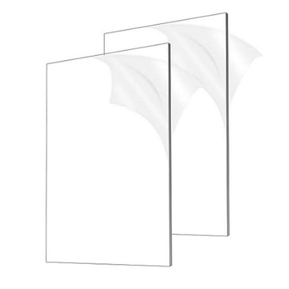 2Pcs 1/8In Thick (3mm) Acrylic Sheets, Clear Cast Plexiglass 8x12In for Signs DIY Display Projects, Craft, Photo Frames
