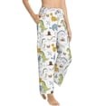 thumbnail image 2 of Xecao Dinosaur Women's Straight Lounge Pajama Pants: The Epitome of Relaxed Sleepwear, 2 of 9