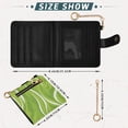 thumbnail image 3 of Small Wallet For Women Bifold Leather Pocket Coin Credit Card Holder With RFID Blocking Green White Simple Shapes, 3 of 6