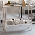 thumbnail image 1 of vidaXL Table de Cuisine 110x30x85 cm Acier Inoxydable, 1 of 5
