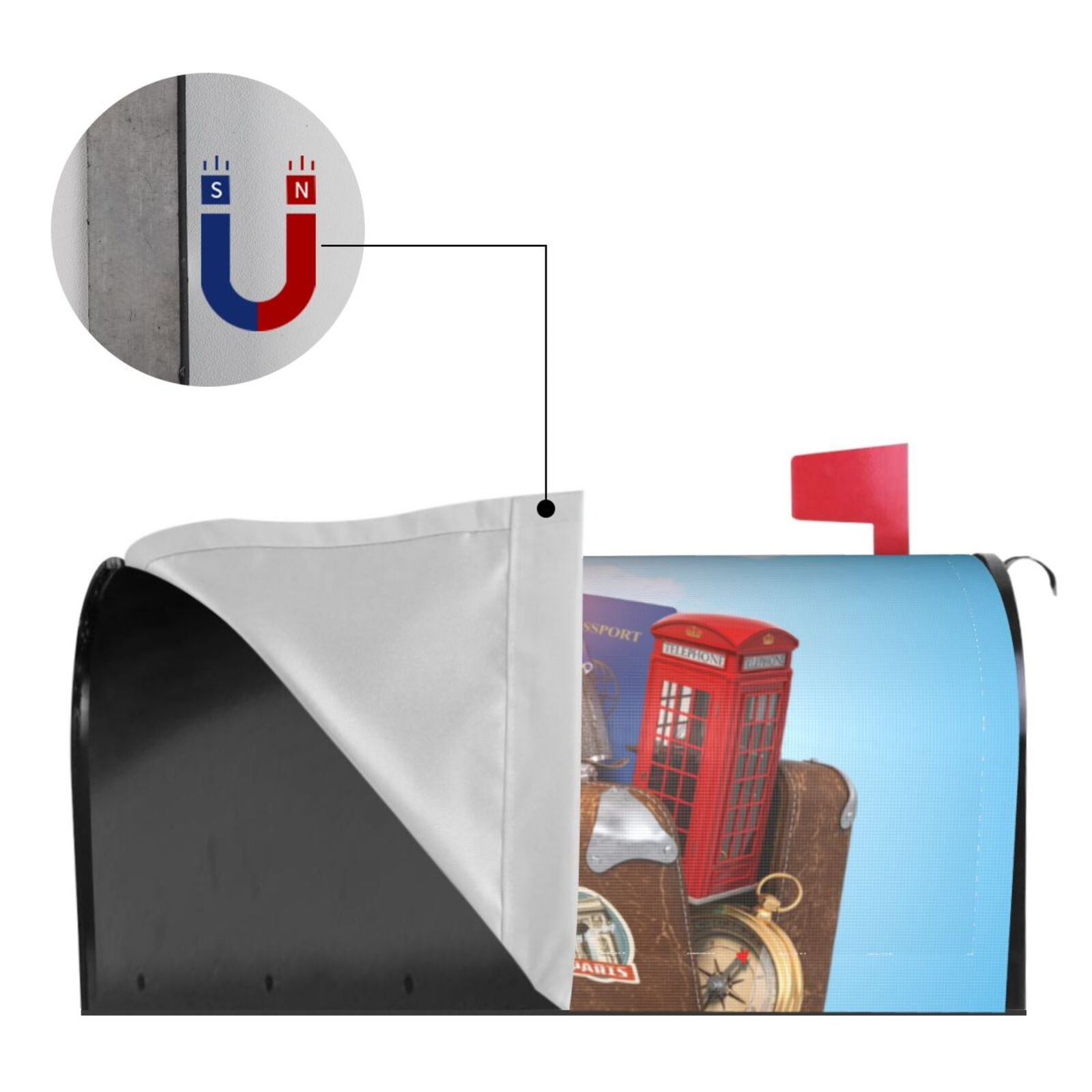 Kdxio Magnetic Mailbox Cover 21x18 in Mailbox Cover Outdoor Decoration Holiday Mailbox Covers for Home Garden Yard-21x18 in
