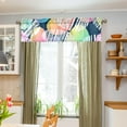 thumbnail image 5 of Coolnut Easter Eggs Pattern Valance Faux Linen Small Window Curtains Short Rod Pocket Valances for Kitchen, Living Room, Bathroom, Modern, 54" L x 18" W Home Decor, 5 of 6