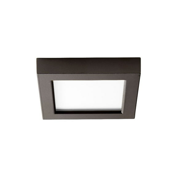 5 inch 10.5W 1 Led Square Flush Mount-Oiled Bronze Finish Bailey Street Home 766-Bel-4236053