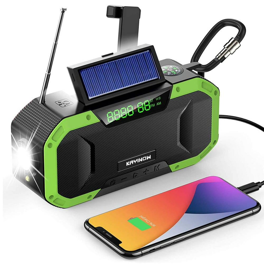 Emergency Weather Radio, Portable Weather Solar Radio, Bluetooth