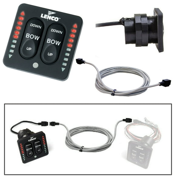 Lenco Kit Flybridge f- Indicateur LED Clavier F-Tout-en-un Tactile Intégré Interrupteur - 10'