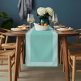 thumbnail image 2 of Bluish Green Greek Key Table Runner - 70 Inch Long, Kitchen Dining Table Runner Dresser Scarves, Geometric Greece Ancient Farmhouse Geo Farmhouse Decor for Coffee Tables Wedding Party Banquet, 2 of 8