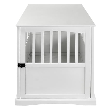 Casual Home Pet Crate End Table-White