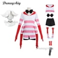 thumbnail image 3 of Disfraz de Cosplay de Hazbin Hotel Dust Angel, uniforme para mujer y niña, vestido para fiesta de cumpleaños, carnaval, disfraz de Halloween, 3 of 5