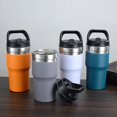thumbnail image 3 of Nueva taza de acero inoxidable 304 con asa para coche, taza de café para coche, taza de hielo, taza de agua, 3 of 5