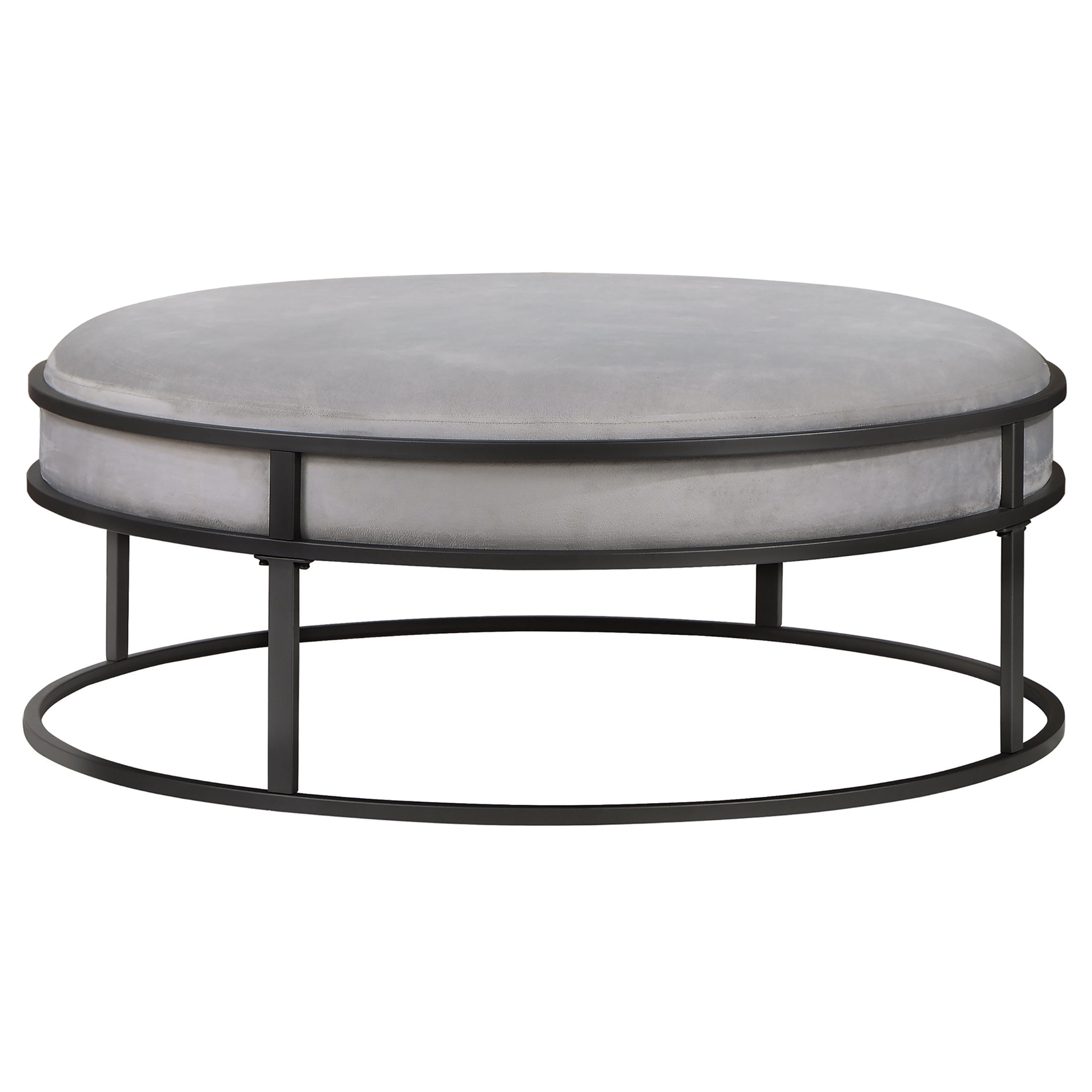Furniture of America Alto Upholstered Cocktail Ottoman, Gray