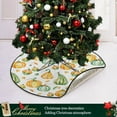 thumbnail image 6 of GZHJMY Thanksgiving Pumpkin Christmas Tree Mat, Round Christmas Tree Stand Mat Decoration for Holiday Party Home Christmas Day Ornaments Floor Door, 28.3", 6 of 6