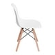 FurnitureR Pack de 4 Chaises Scandinaves en Plastique en Bois Blanc – image 5 sur 7