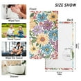 thumbnail image 3 of Colorful Floral Print Flowers Hand Towel Bath Towels Face Towels Cotton Absorbent for Home Hotel Spa Swimming Yoga Sports Decorative Towel Set of 2, 3 of 8
