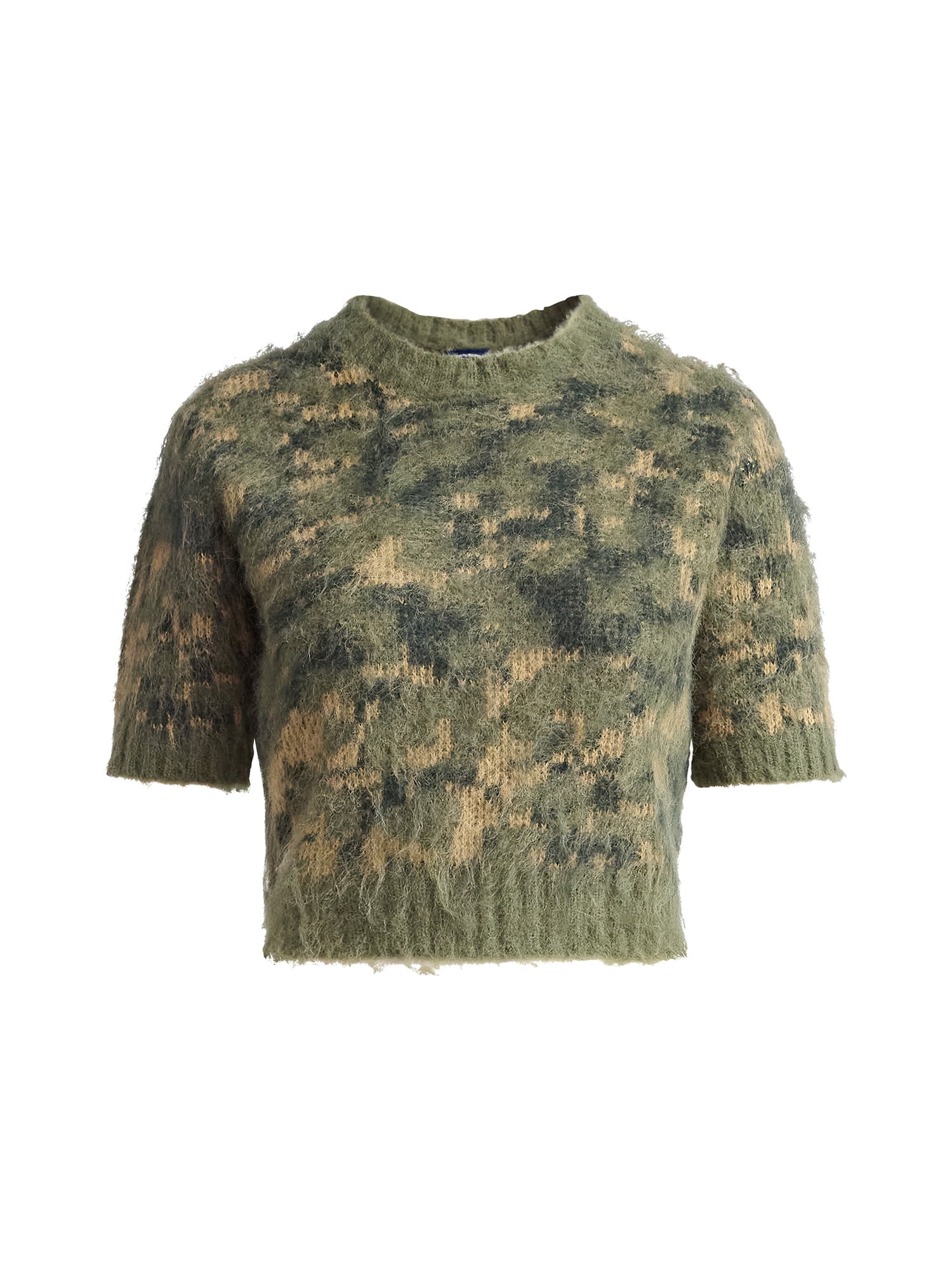 Scoop Women's and Women’s Plus Fluffy Sweater with Short Sleeves, Lightweight, Sizes XS-4X