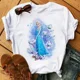thumbnail image 2 of Camiseta de princesa Anna Frozen de dibujos animados con estampado de Elsa para mujer, camisetas Harajuku con gráfico bonito, camisetas de Hip Hop para mujer, 2 of 5