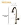 thumbnail image 5 of Logmey Kitchen Faucet with Pull Down Sprayer, Brushed Nickel Single Handle Kitchen Sink Faucet, 5 of 7